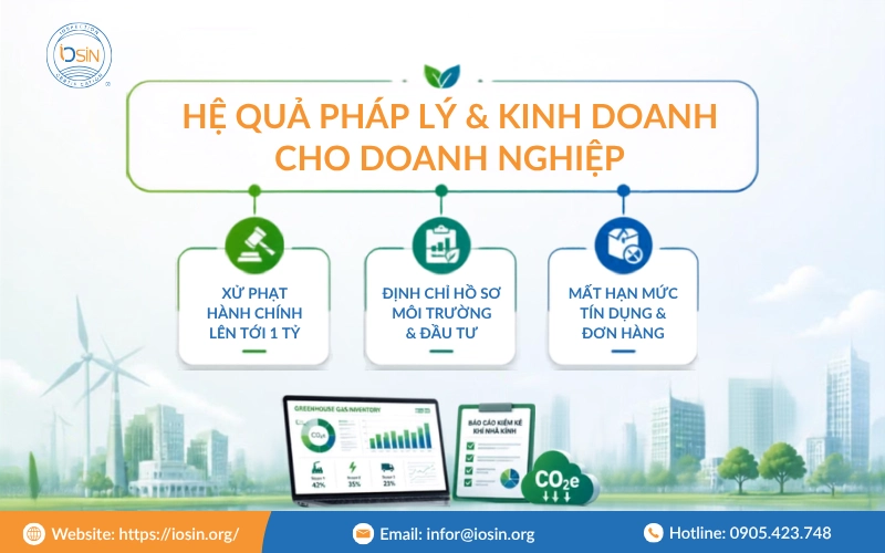4 rủi ro pháp lý và vận hành khi doanh nghiệp không kiểm kê khí nhà kính