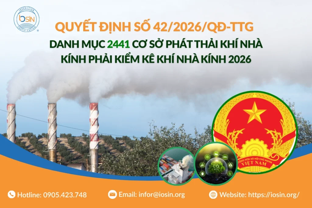 Quyết định số 42/2026/QĐ-TTg: Cập nhật danh sách cơ sở phát thải phải kiểm kê khí nhà kính