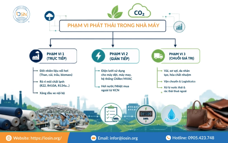 ranh giới nguồn phát thải trong nhà máy