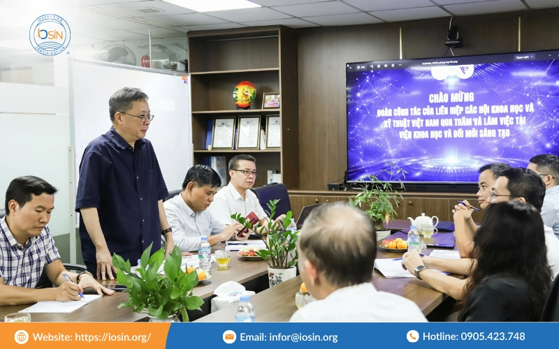 GS.VS. Châu Văn Minh cùng đoàn đại biểu VUSTA tới thăm và làm việc tại Viện IOSIN
